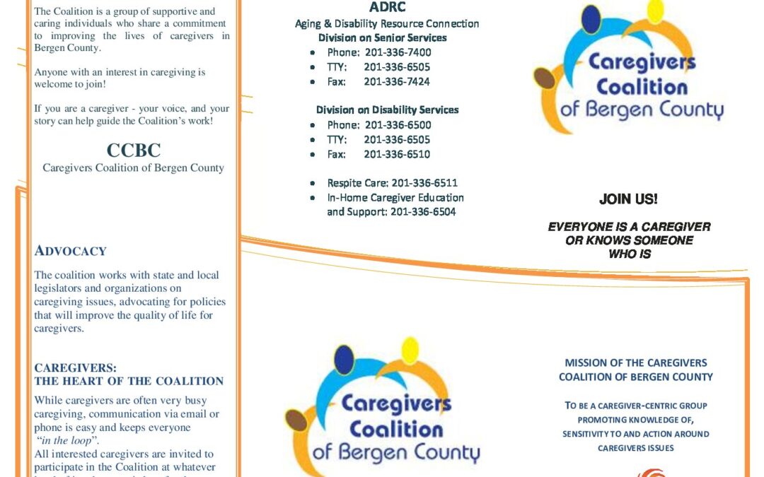 Caregiver Coalition of Bergen County BROCHURE