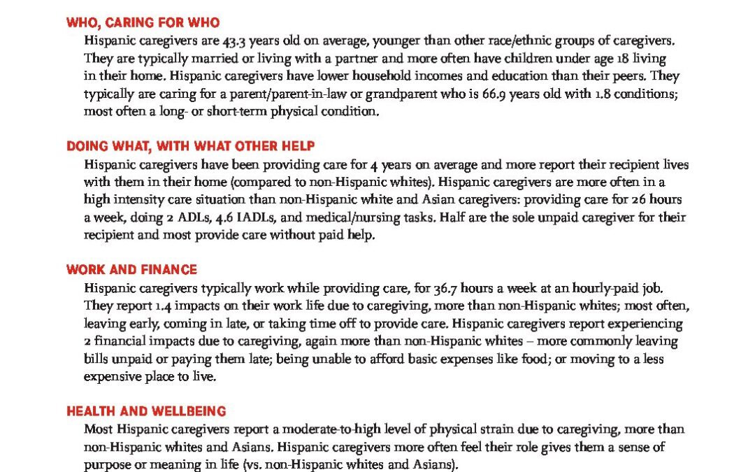 Typical Hispanic Caregiver PDF Handout
