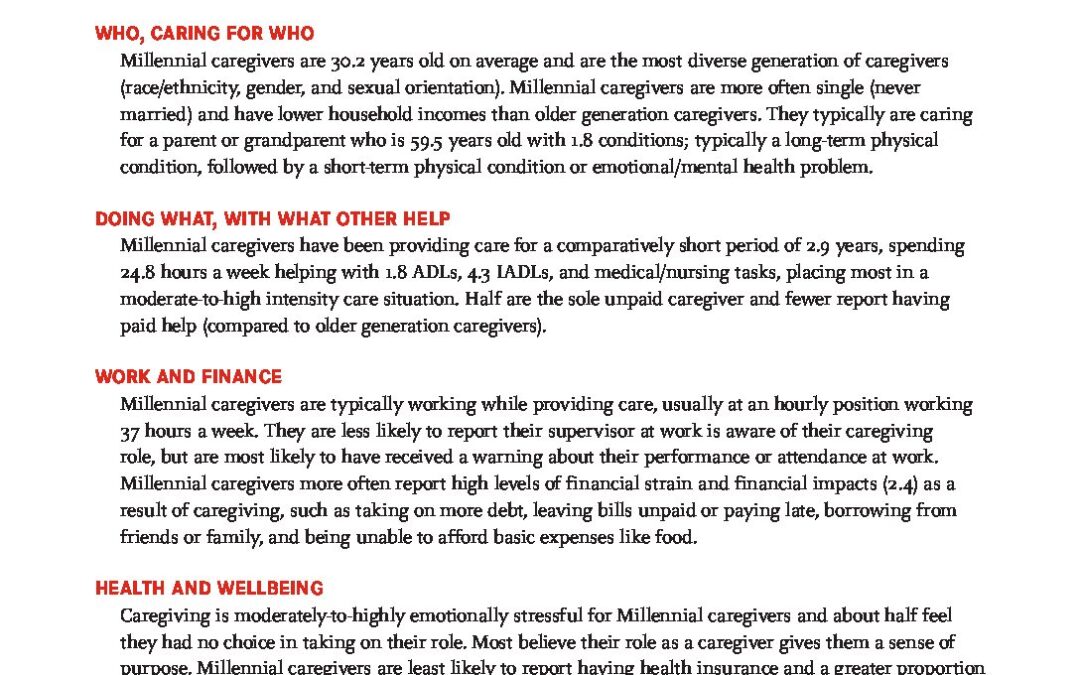 Typical Millennial Caregiver PDF Handout