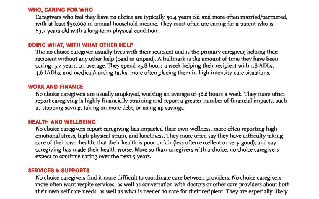 Typical No Choice Caregiver PDF Handout