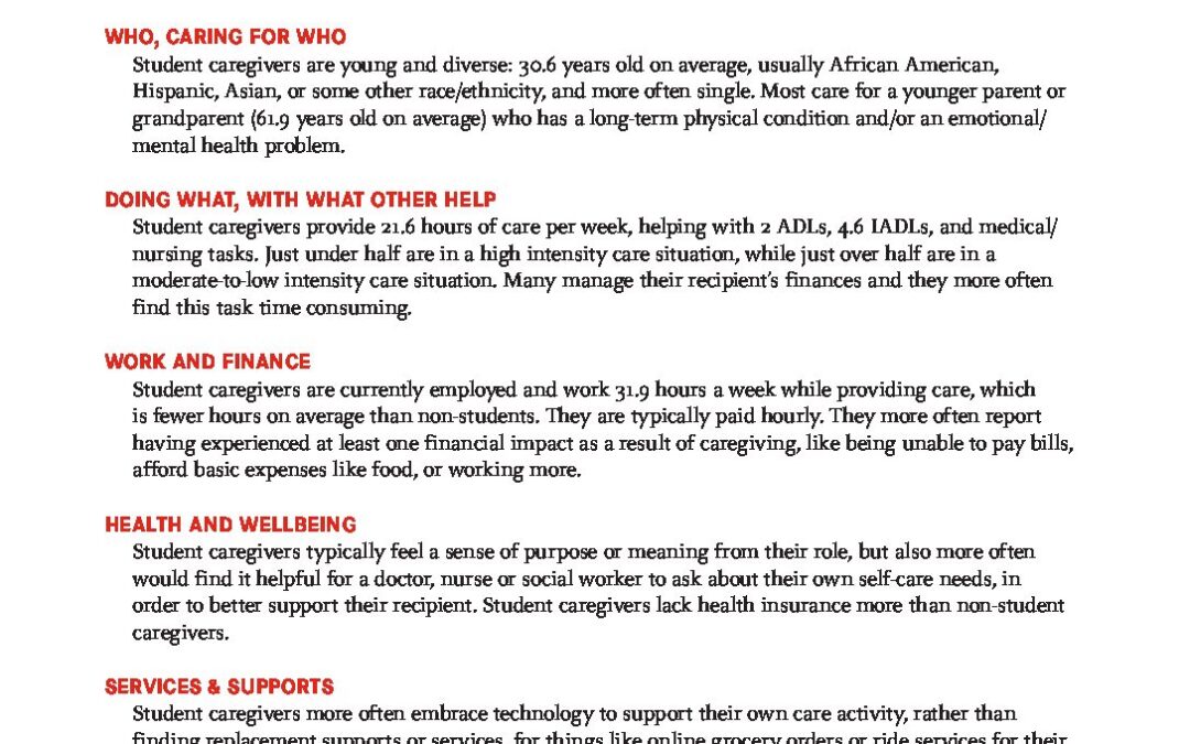Typical Student Caregiver PDF Handout
