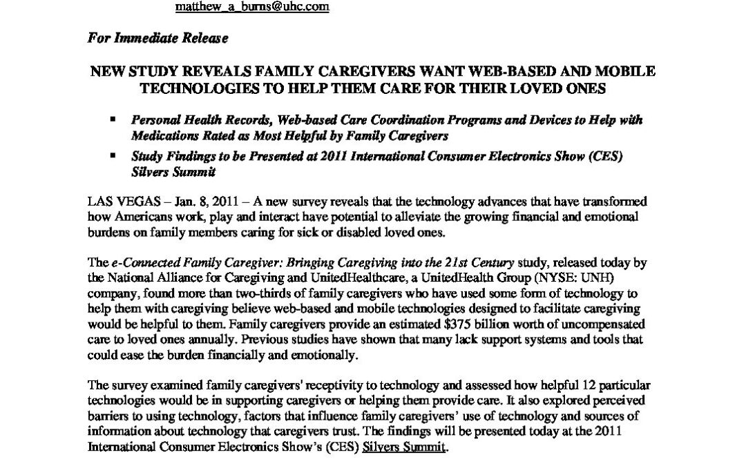 Press_Release_eConnected_Family_Caregiver_Study