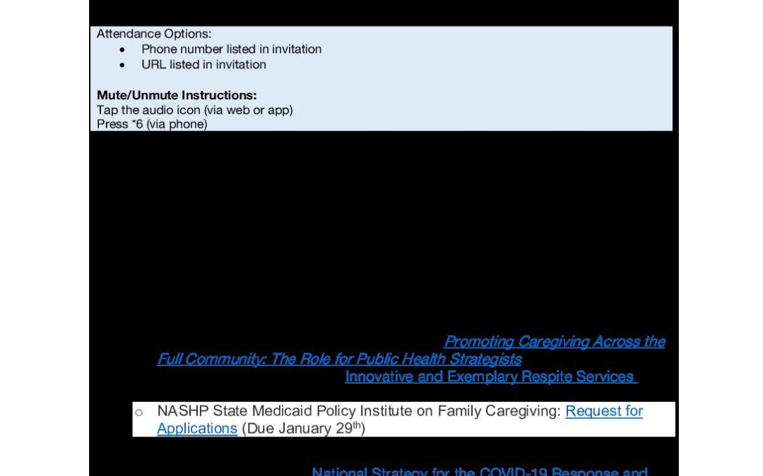 Jan 2021 Advocacy Collaborative Meeting Materials