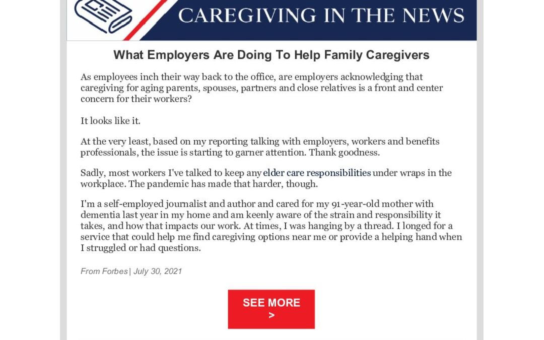 This Week in Caregiving August 3 2021