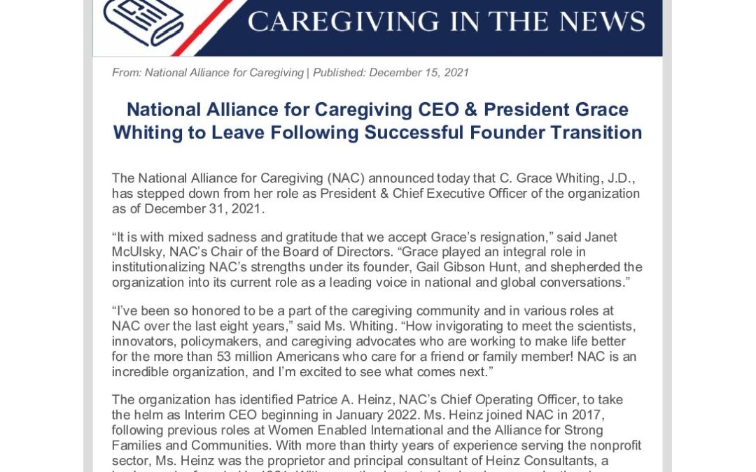This Week in Caregiving December 15 2021