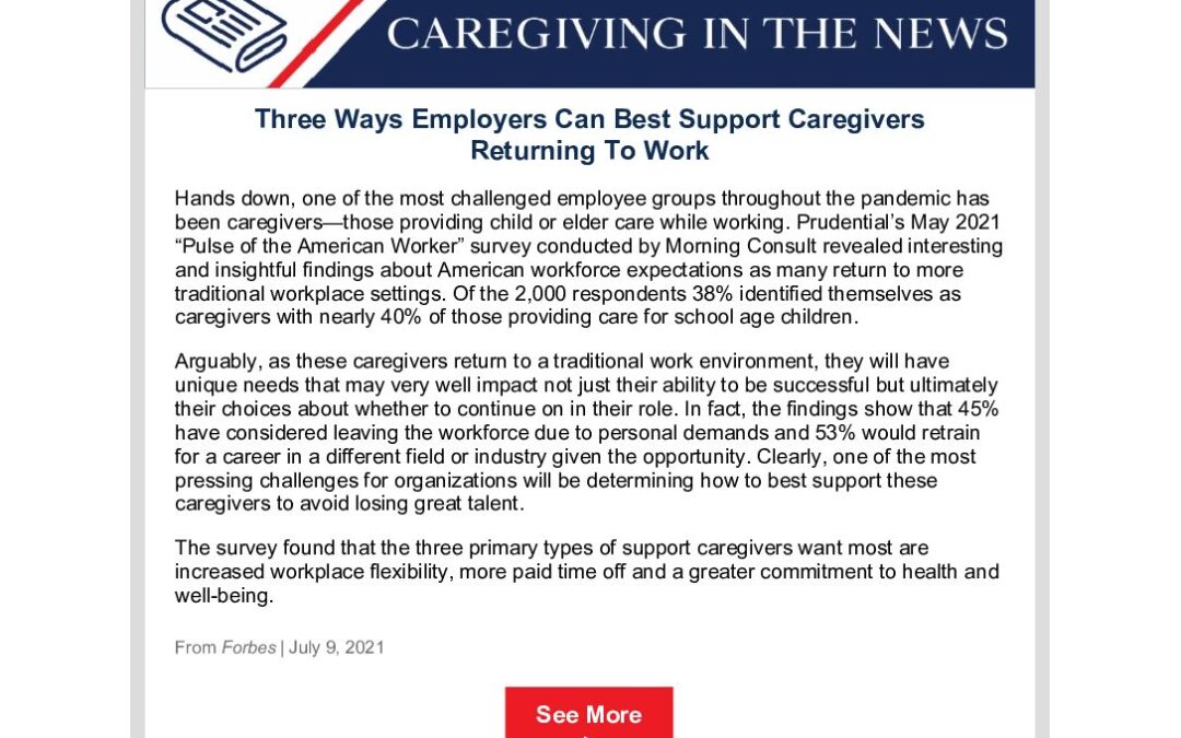 This Week in Caregiving July 20 2021
