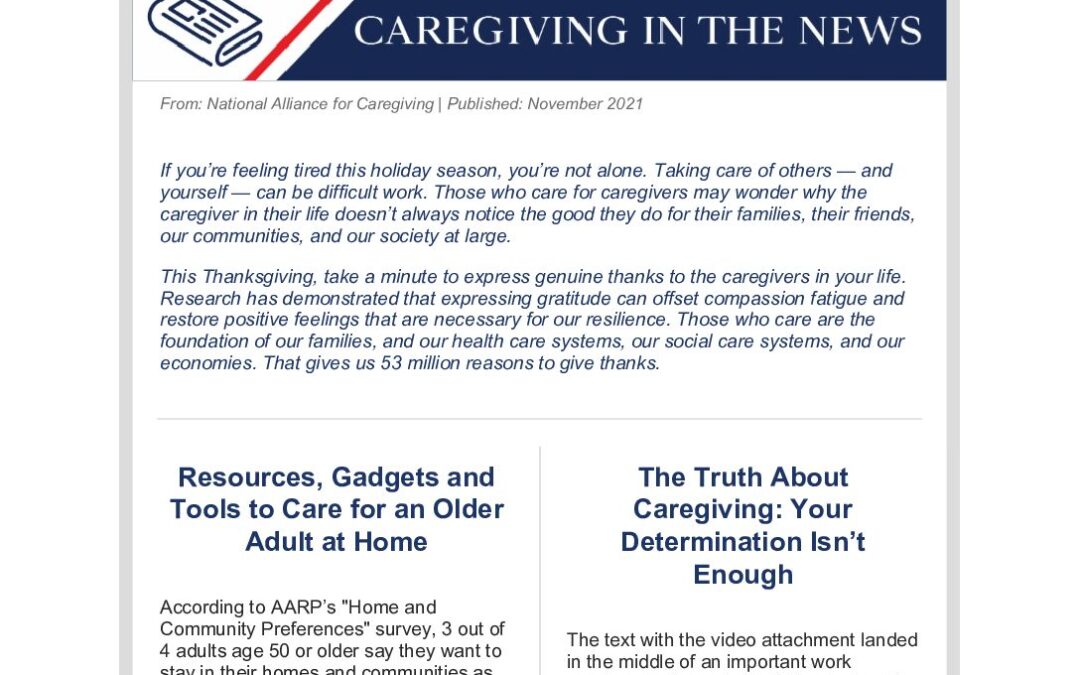 This Week in Caregiving November 24 2021