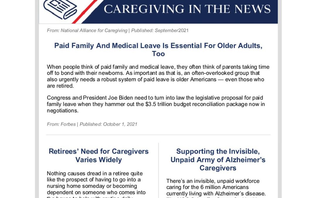 This Week in Caregiving October 6 2021