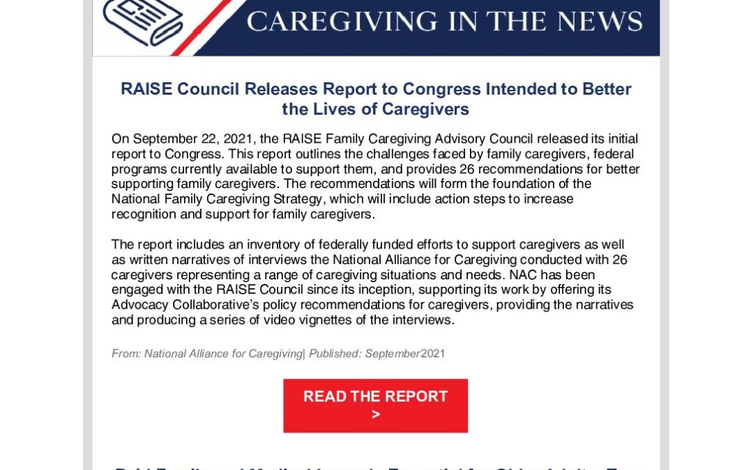 This Week in Caregiving September 23 2021
