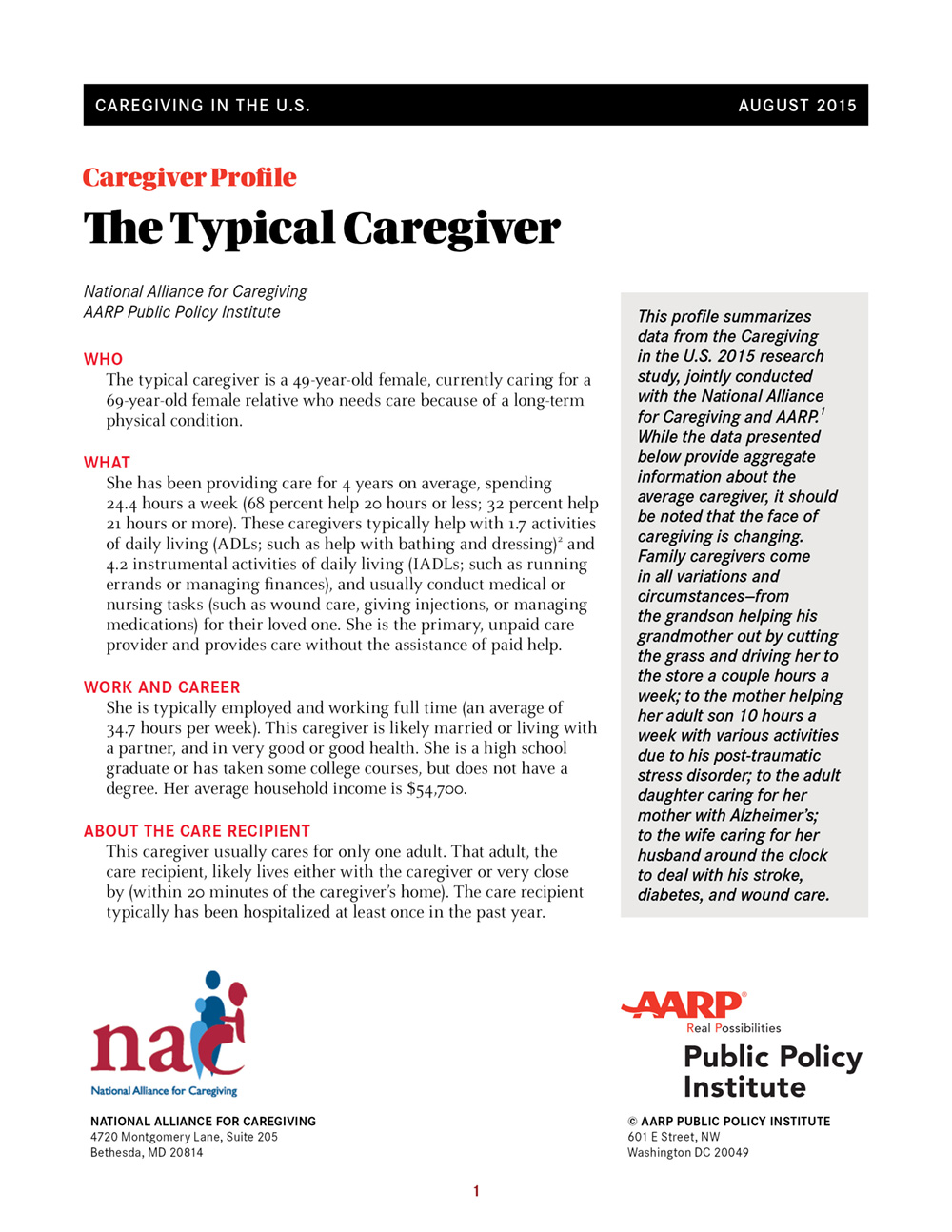 AARP-835 AARP Caregiving in the US Infographics