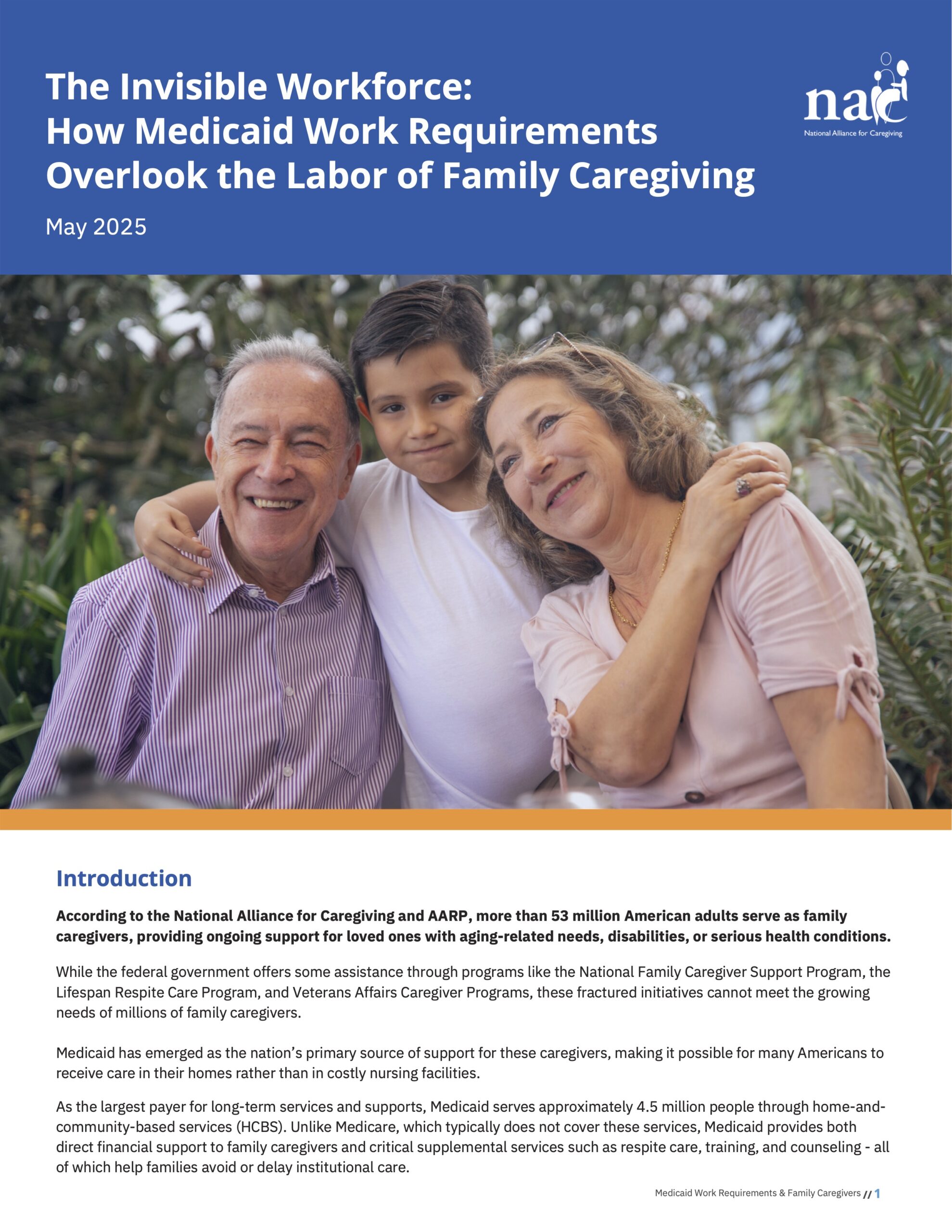 Policy Brief: How Medicaid Work Requirements Overlook the Labor of Family Caregiving
