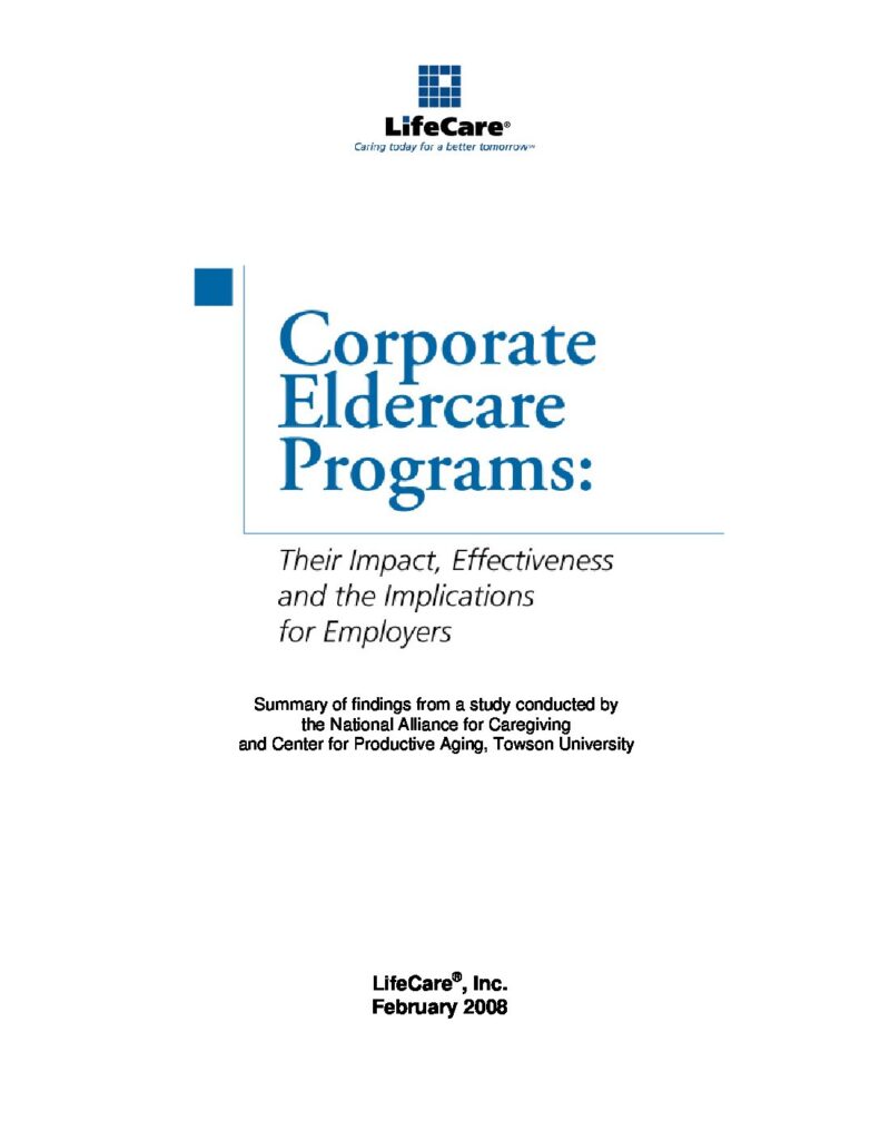 Corporate Eldercare Programs