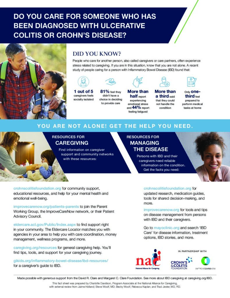 Do You Care For Someone Who Has Been Diagnosed With Ulcerative Colitis or Crohn’s Disease