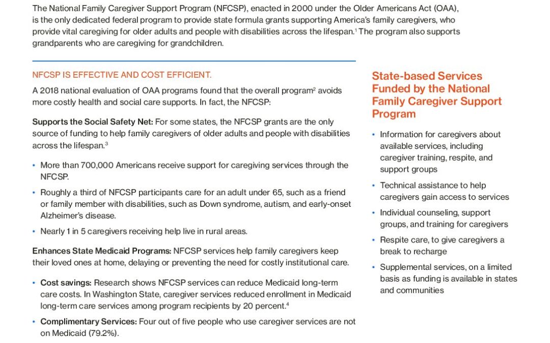 National Family Caregiver Support Program