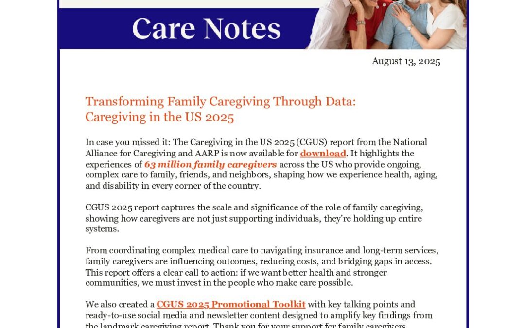 What You Missed in Caregiving This Month