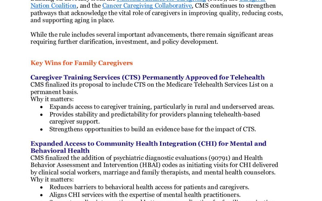 Executive Summary CY26 Medicare PFS Final Rule