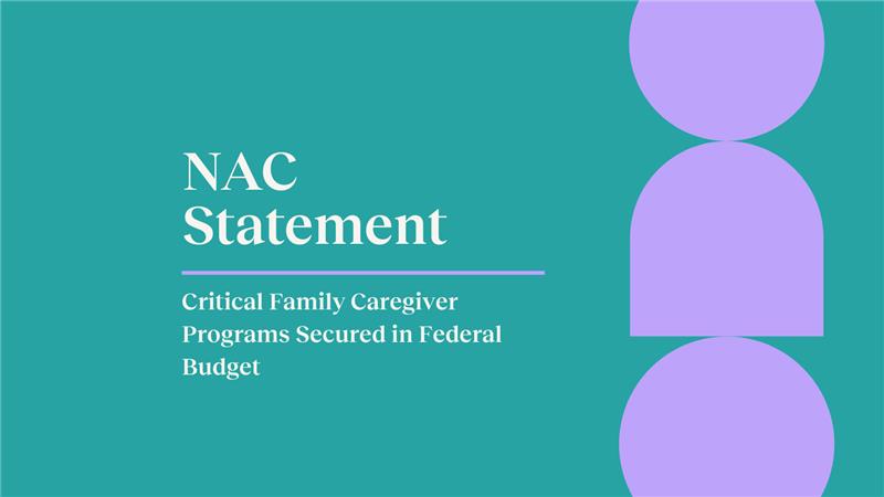 Statement from National Alliance for Caregiving, upon passage of the Consolidated Appropriations Act of 2026