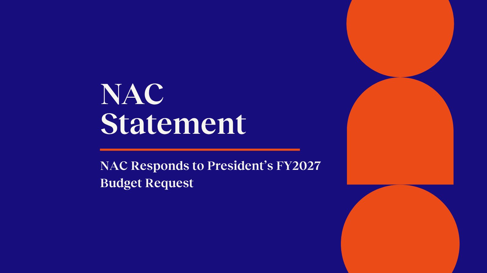 NAC Responds to President’s FY27 Budget Request