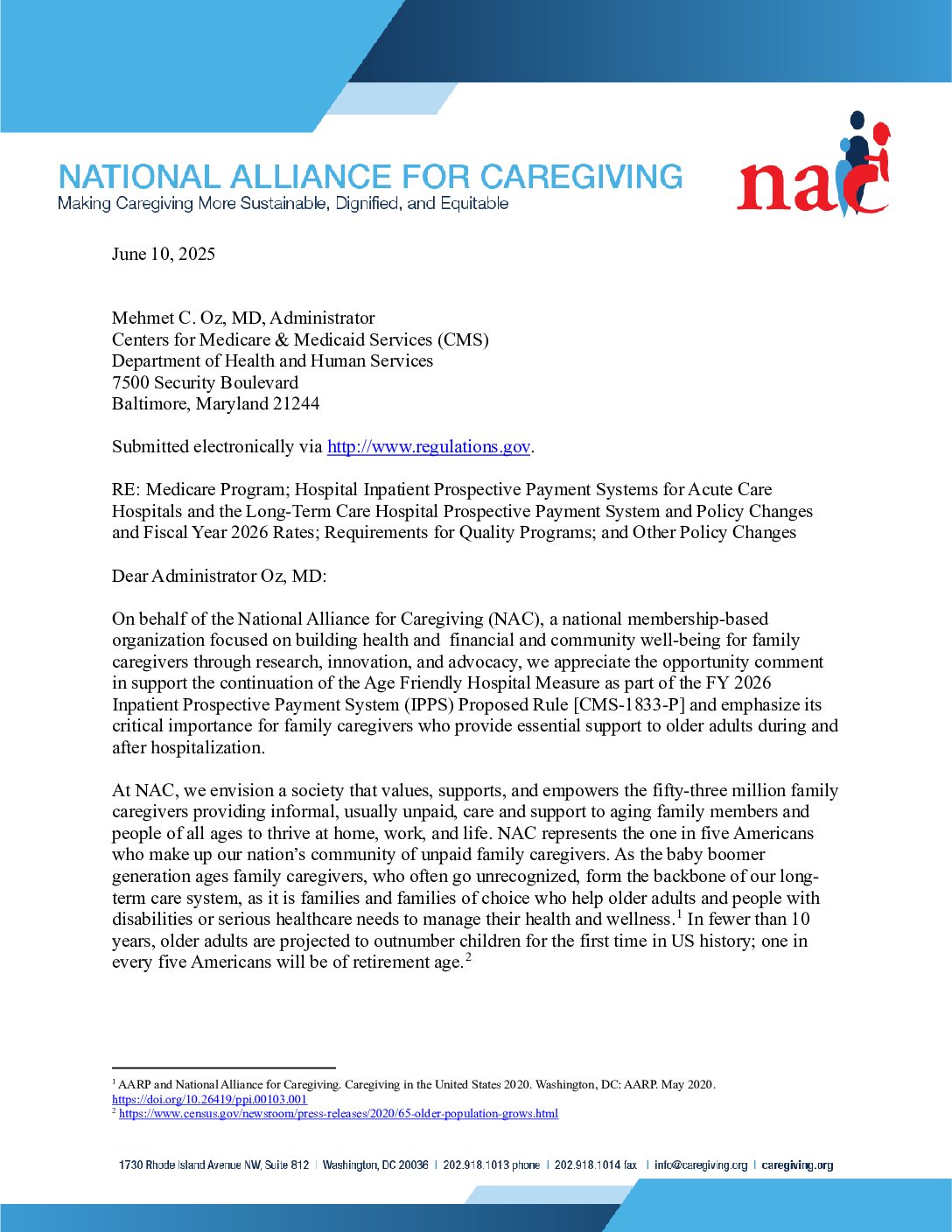 NAC: Comment Letter: FY26 IPPS Proposed Rule