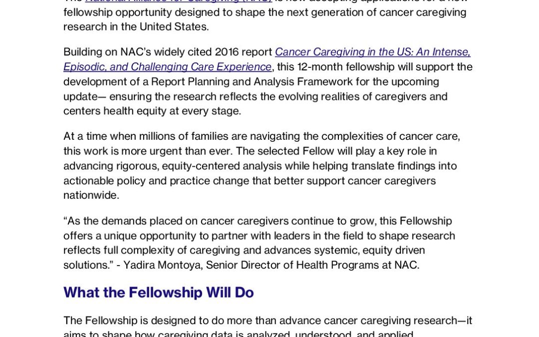 Health Programs Fellowship News Announcement_May 2026