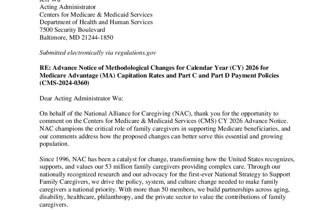 National Alliance for Caregiving_CMS-2024-0360