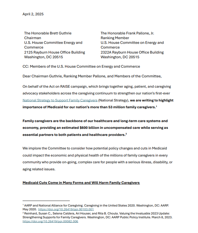 CNC: Letter to Energy & Commerce Committee: Opposing Proposed Medicaid Cuts