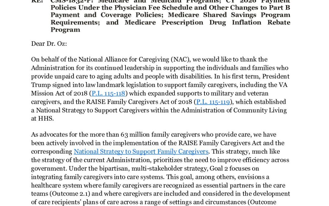 NAC_CY26 Medicare PFS Comments