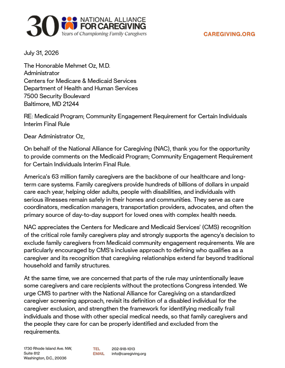 Comments on Medicaid Community Engagement Requirements IFR