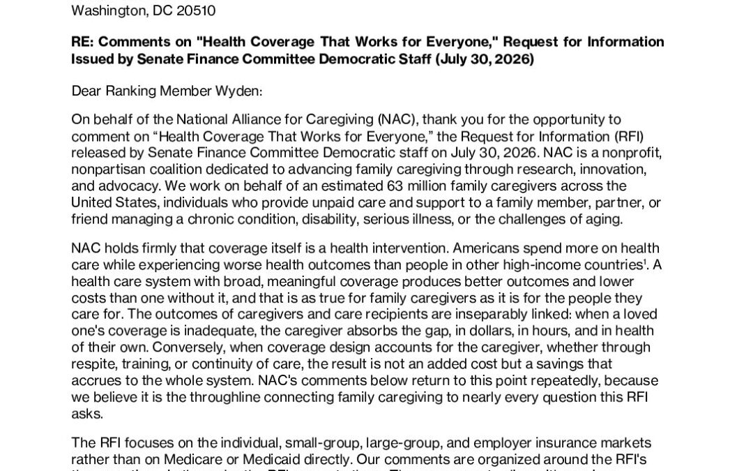 NAC SFC Healthcare Access RFI Response_Final